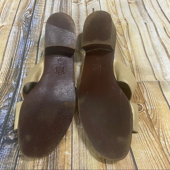 UNISA Tan Leather Slip On Heel Sandals Size 8.5 - Picture 5 of 5